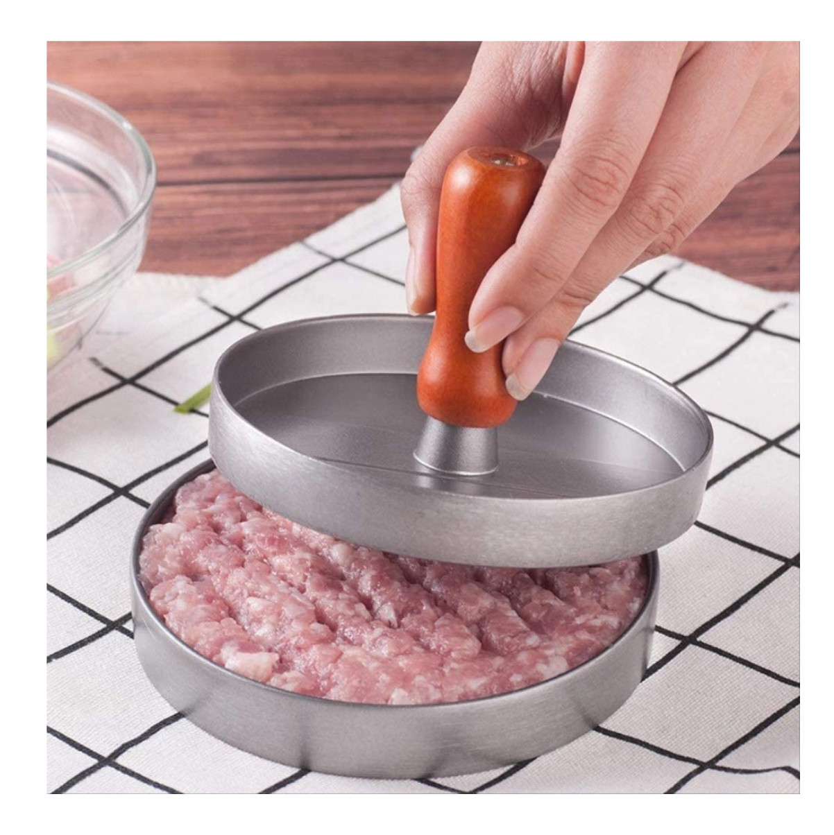 Miniatura 3 de Molde Prensa Carne Hamburguesa Metal